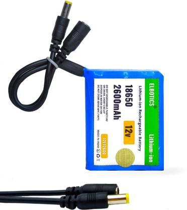 ElectroWorld 12v rechargeable 2600mAh lithium ion for Mini UPS  Backup Power Supply  Battery