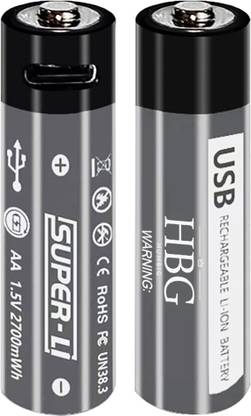 HumBiG AA USB Rechargeable Li-Ion  For Remote Control, Mouse, Small Fan, Toy  Battery