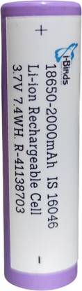 I-Birds Enterprises 18650 cell 3.7V, 2000mAh Li-ion Rechargeable  (Not AA, AAA, D, C )  Battery