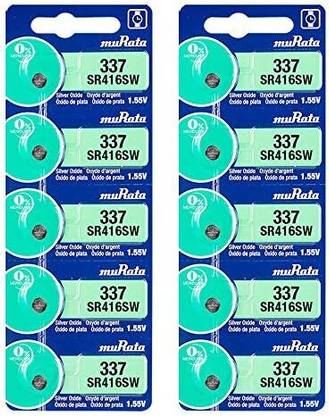 MICROUSB Murata 337 SR416SW 1.55V Silver Oxide Watch Button Coin Cell   Battery