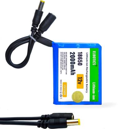 ElectroWorld 12V 2000mAh (18650) Lithium ion Rechargeable For UPS For wi-fi Router   Battery
