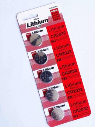 PAC Micro Lithium Cell CR2032 Coin 3v Computer Motherboard CMOS Cell (pack of 5)  Battery