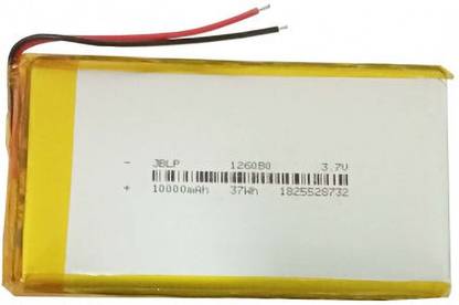 AIBY 3.7V 10000mAH (Lithium Polymer) Lipo Rechargeable  Model JBLP-1260B0  Battery