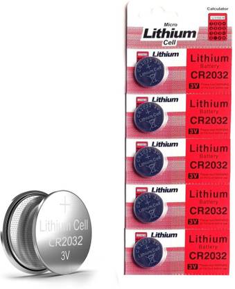 Wanzhow Lithium Ion CR 2032 3V Micro Lithium 5 Coin Cell  Battery