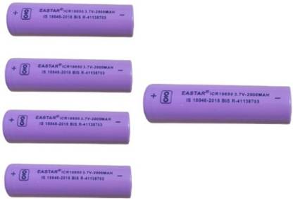 QICCT ( 5 Pcs ) 18650 Lithium battery 2000mah 3.7v Rechargeable battery, 29gm weight  Battery