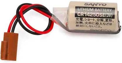 MICROUSB Sanyo CR14250SE 3V Lithium  with Brown Connector, PLC Lithium   Battery