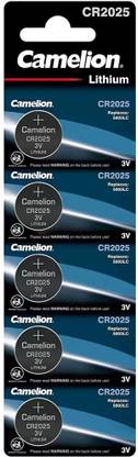 Camelion CR-2025 3V Lithium Coin Used in Car Keys, Calculators, Remote Controls Battery