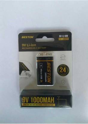 MICROUSB Beston 1000mAh 9v Li-ion Rechargeable Constant Voltage Discharge Lithium   Battery