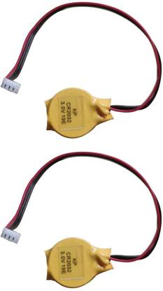 Paruht 2X Notebook BIOS CMOS Laptop Motherboard PC PLC 3V CR2032 3 Wires 3Pin Connector  Battery