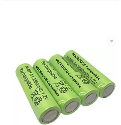 MICROUSB Ni-MH 1.2V 3800mAh AA Rechargeable   Battery