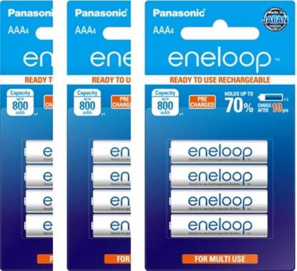 Panasonic Eneloop AAA Rechargeable , Pack of 12  Battery