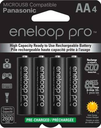 MICROUSB Panasonic Eneloop Pro AA 1.2V AA NiMH AA Rechargeable .  Battery