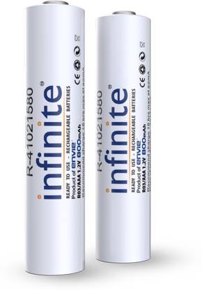 Envie AAA Rechargeable Batteries | High-Capacity Ni-MH | 800 mAh | Low Self Discharge | Pre-Charged (Pack Of 2) (AAA 800 2PL)  Battery