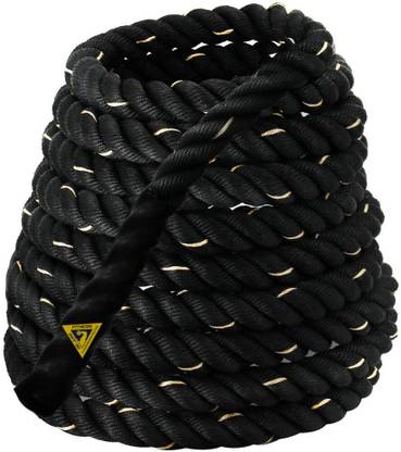 DE JURE FITNESS Pure Nylon Battle Rope for Indoor & Outdoor Exercise Battle Rope