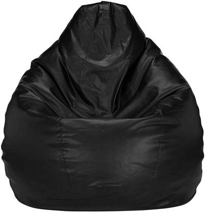 Fluffy XL Pouffe Bean Bag Cover  (Without Beans)
