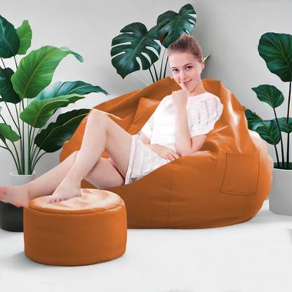 Devogue Jumbo Tear Drop Bean Bag Cover  (Without Beans)