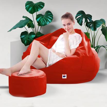Devogue Jumbo Tear Drop Bean Bag Cover  (Without Beans)