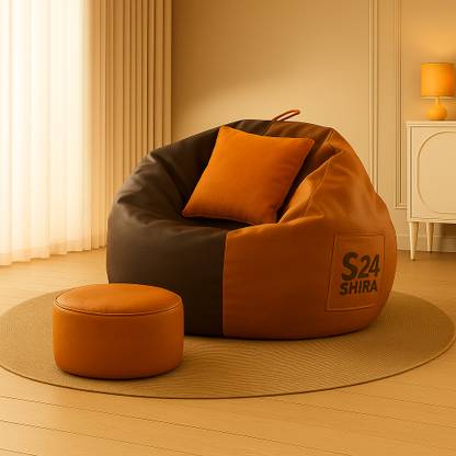 SHIRA 24 4XL Tear Drop Bean Bag Cover  (Without Beans)