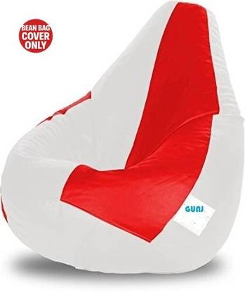 Gunj XL Tear Drop Bean Bag Cover  (Without Beans)
