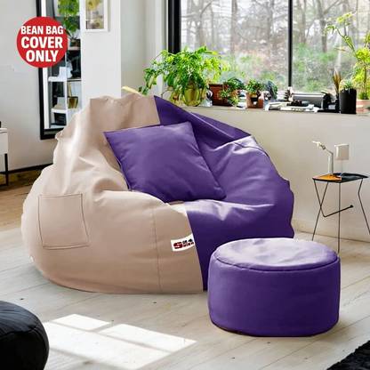 SHIRA 24 4XL Tear Drop Bean Bag Cover  (Without Beans)