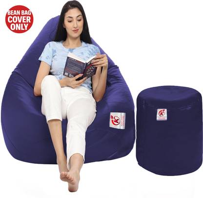AVVANTO XXL Tear Drop Bean Bag Cover  (Without Beans)