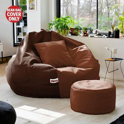 SHIRA 24 4XL Tear Drop Bean Bag Cover  (Without Beans)