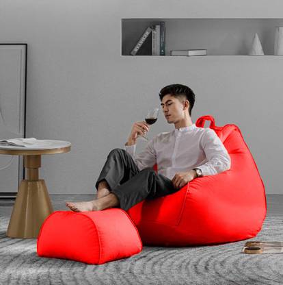 GIGLICK 4XL Tear Drop Bean Bag Cover  (Without Beans)