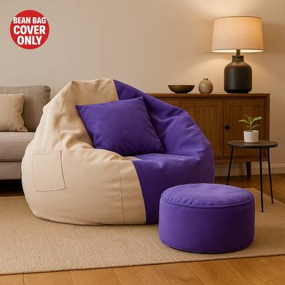M Easy craft 4XL Tear Drop Bean Bag Cover  (Without Beans)