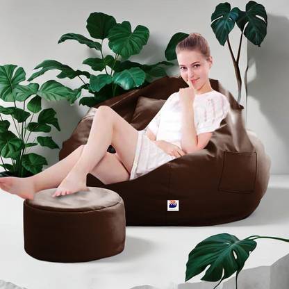 Devogue Jumbo Tear Drop Bean Bag Cover  (Without Beans)