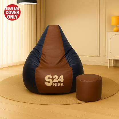 SHIRA 24 XXL Tear Drop Bean Bag Cover  (Without Beans)