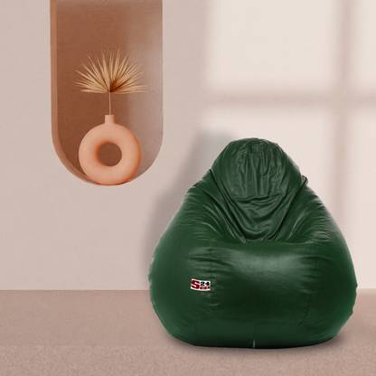 SHIRA 24 XXXL Dark Green Teardrop Bean Bag  With Bean Filling