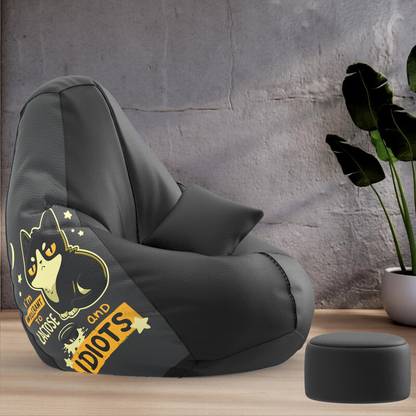 ComfyBean 5XL Premium, Designer - Sass & Smirk Theme-I Am Intolerant - Printed Teardrop Bean Bag  With Bean Filling