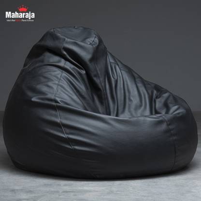 MAHARAJA XXL BeanBag Classic Premium Grade Leatherette/Pre-Filled Bean Bag/Comfortable Teardrop Bean Bag  With Foam Filling