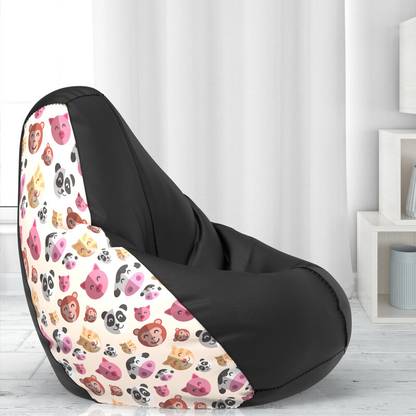 ComfyBean XL Panda Face - H Teardrop Bean Bag  With Bean Filling