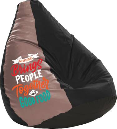 Coz its Cozy 4XL Digital Printed Leatherette Pre-Filled Bean Bag/Ready to use Teardrop Bean Bag  With Bean Filling