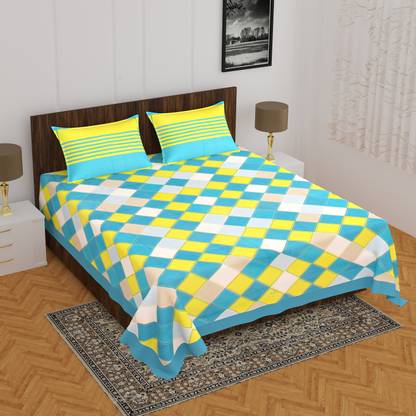 E ELMA Cotton Double Bed Cover