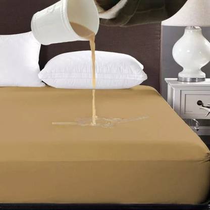 Sleep Matic Waterproof 78"x72" cotton fitted king size mattress protector Beige