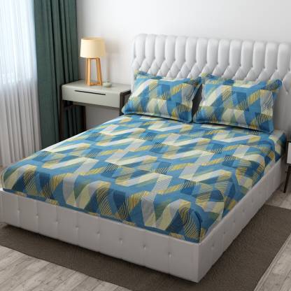 Laughing buddha Reversible Cotton Viscose Blend Double Bed Cover