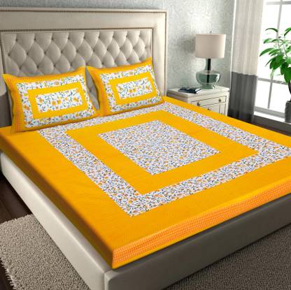RRJAIPUR Cotton Double Bed Cover