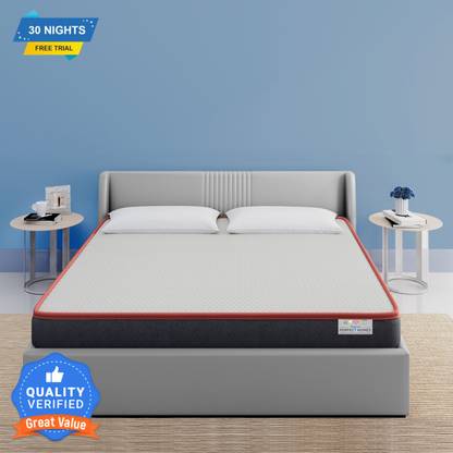 Flipkart Perfect Homes Dual Comfort Hard & Soft 4 inch Queen High Resilience (HR) Foam Mattress