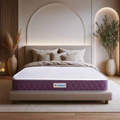 Sleepwell Orthopedic, Anti Microbial, Medium Firm Support 8 inch Queen Memory Foam Mattress
