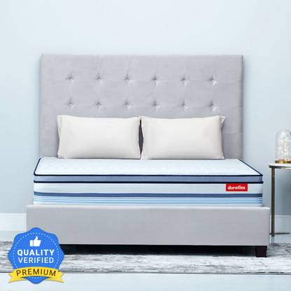 duroflex Posture Perfect Duropedic with Memory Foam and Doctor Recommended 5 Zone Orthopedic Support Layer 8 inch Double Pocket Spring Mattress