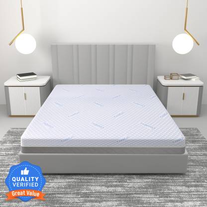 CARLTON LONDON Mellow Foam - Luxury Organic with Cool Gel Fabric -Soft Comfort 6 inch Queen PU Foam Mattress