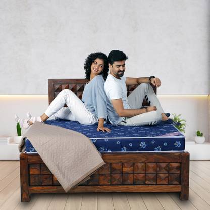 Restolex Rise Puf Foam Mattress - Blue- 78 X 30 X 4 4 inch Single EPE Foam Mattress