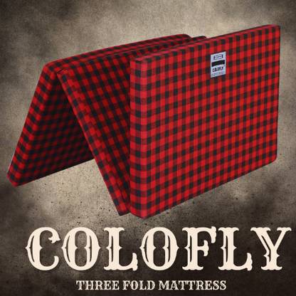 COLOFLY HR Soft Folding Mattress | 1 Year Warranty | Rolled & Vacuumed Mattress 2 inch Single High Resilience (HR) Foam Mattress