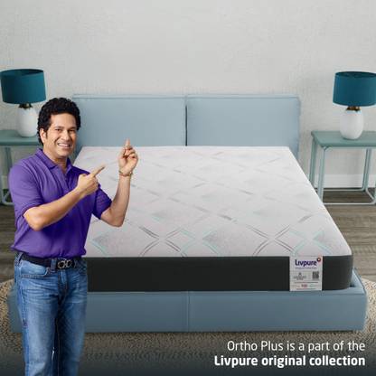 Livpure Smart Ortho-Plus with curved foam 8 inch King Memory Foam Mattress
