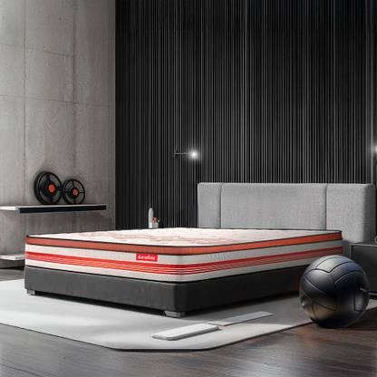duroflex Boltt Plus 3 Zone Copper Infused NRG Layer with Euro Top, Medium Firm 8 inch Queen Bonnell Spring Mattress