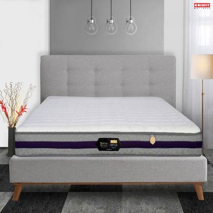 COIRFIT Ortho Duet Transition HR Foam with CF Cool Yarn Fabric and HerbFRESH TECHNOLOGY 8 inch Double Bonded Foam Mattress