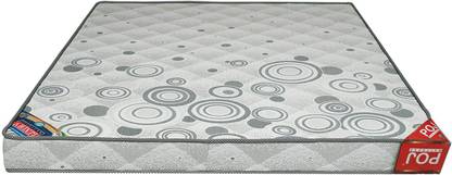 POJ Luxury Memory Mattress (6 inch, King Size, 78 x 72) In White Texture Color 6 inch King Bonded Foam Mattress
