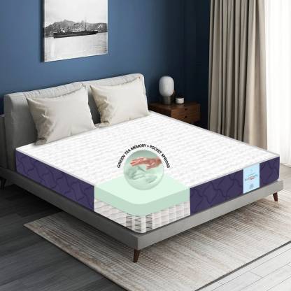 SLEEP SPA MEMOSPRING Green Tea Icy Cool Fabric with HerbFRESH TECHNOLOGY 6 inch King Pocket Spring Mattress